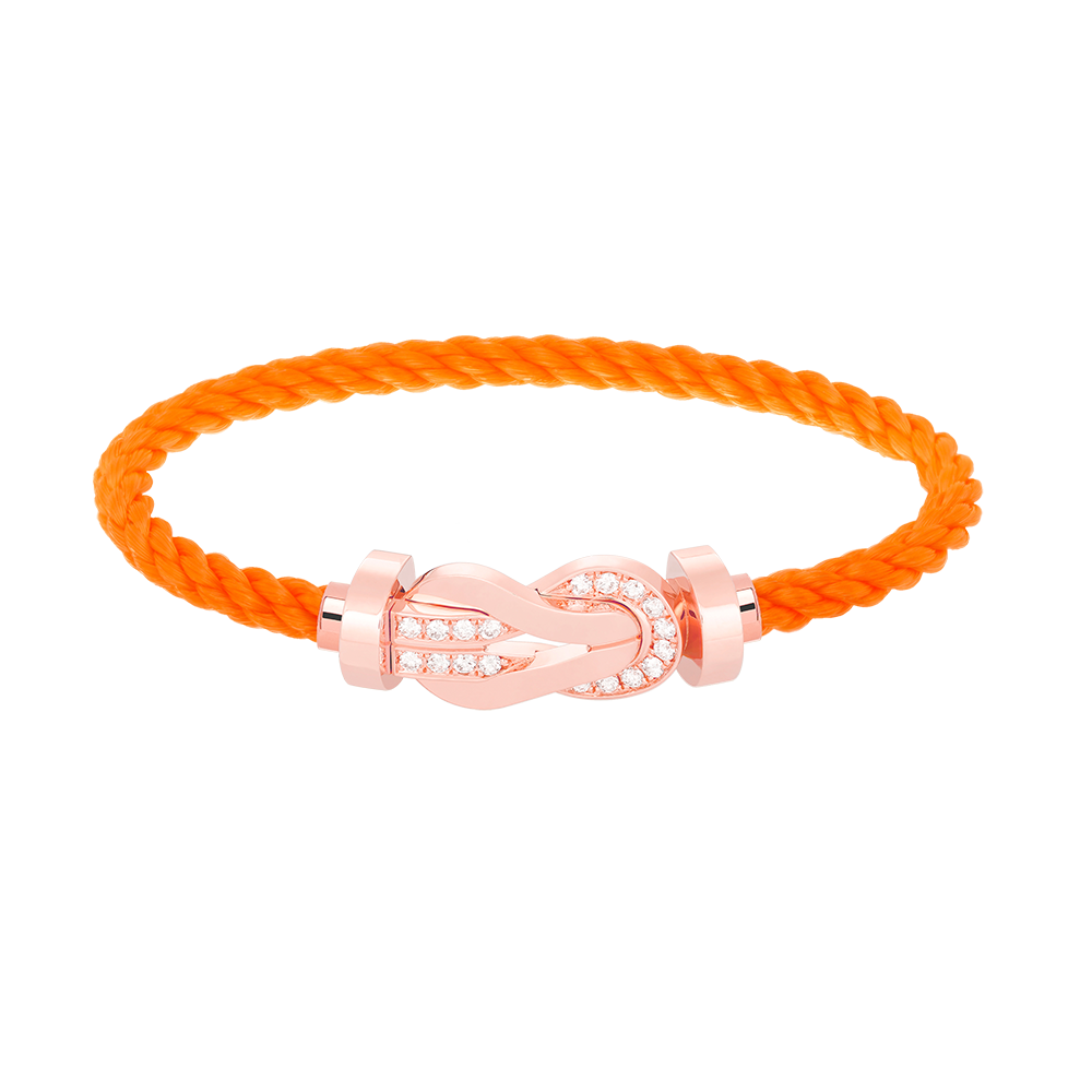 [AuraEcho]CHANCE LARGE 8 FIGURE BUCKLE HALF DIAMOND BRACELET ROSE GOLD