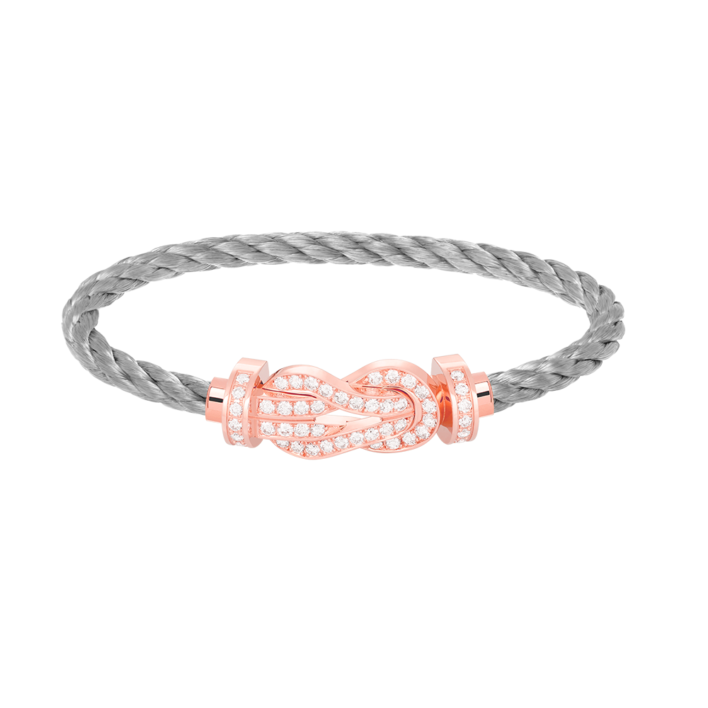 [AuraEcho]CHANCE LARGE 8 FIGURE BUCKLE FULL DIAMOND BRACELET ROSE GOLD