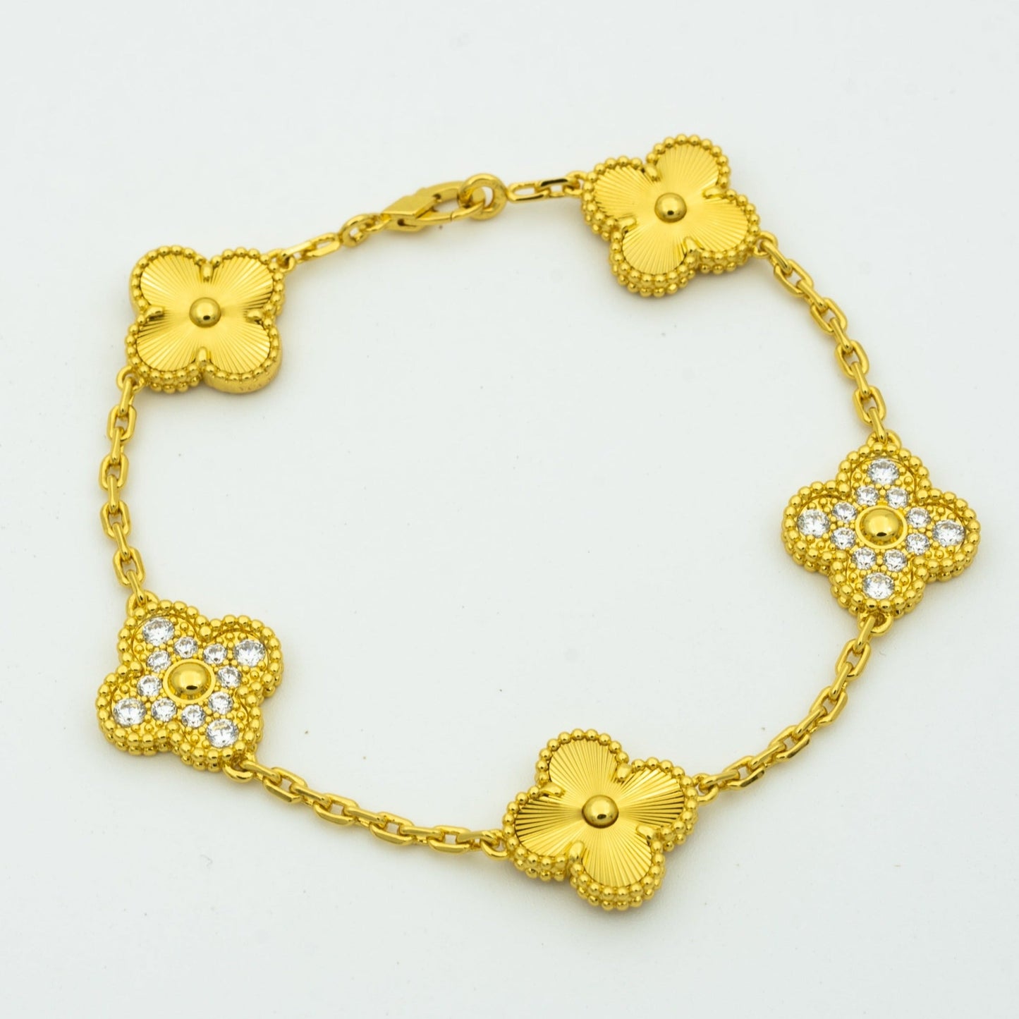 [Auraecho] CLOVER 5 MOTIF LASER BRACELET COLLECTION
