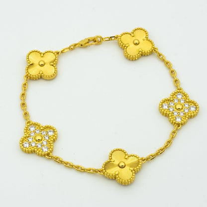 [Auraecho] CLOVER 5 MOTIF LASER BRACELET COLLECTION
