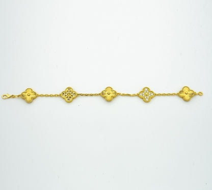 [Auraecho] CLOVER 5 MOTIF LASER BRACELET COLLECTION