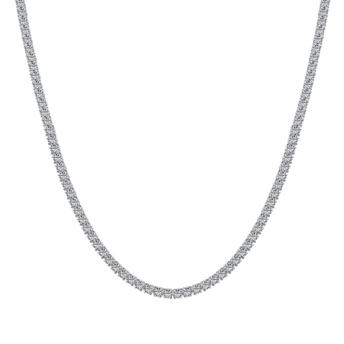 [AuraEcho]Delicate Round Shape Tennis Necklace