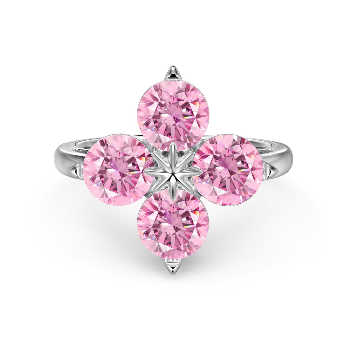 [AuraEcho]Four-Leaf Clover Eight-Pointed Star Ring