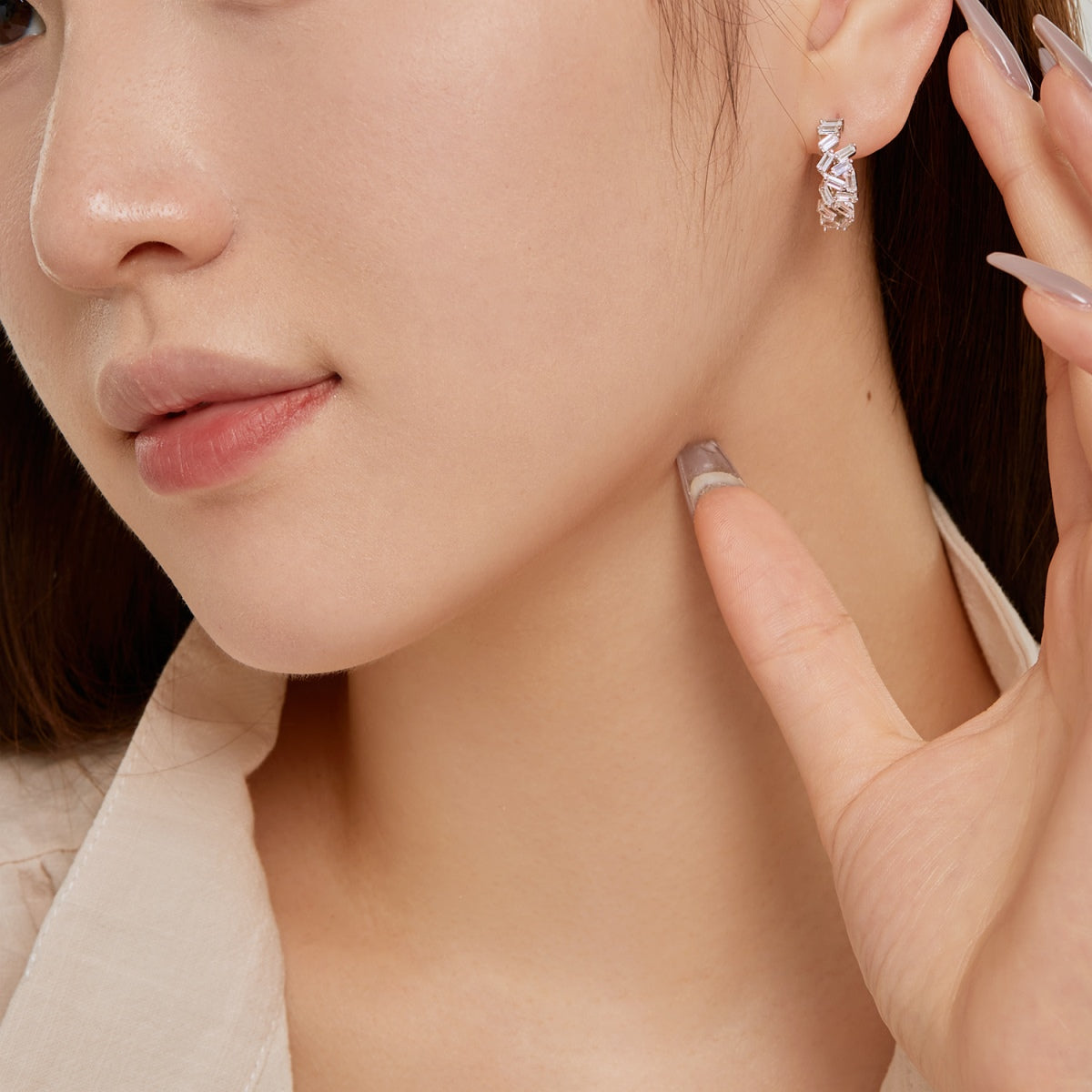 [AuraEcho]Dazzling Colorful Emerald Cut Daily Earrings