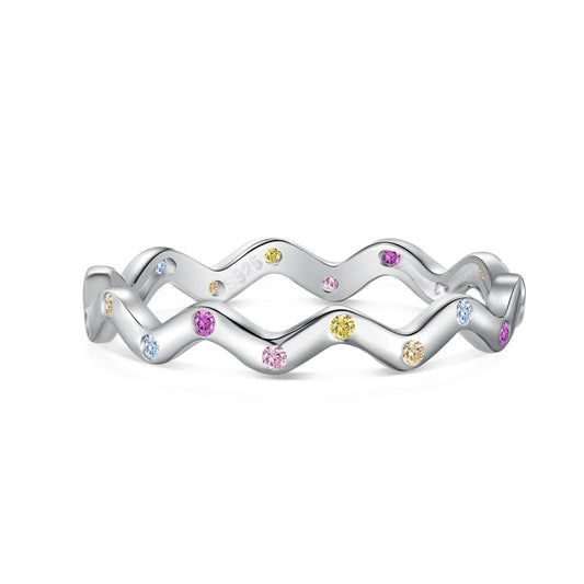 [AuraEcho]Ornate Vibrant Round Cut Daily Ring