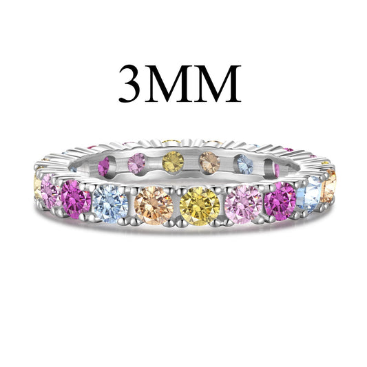 [AuraEcho]Dazzling Lustrous Round Cut Tennis Ring