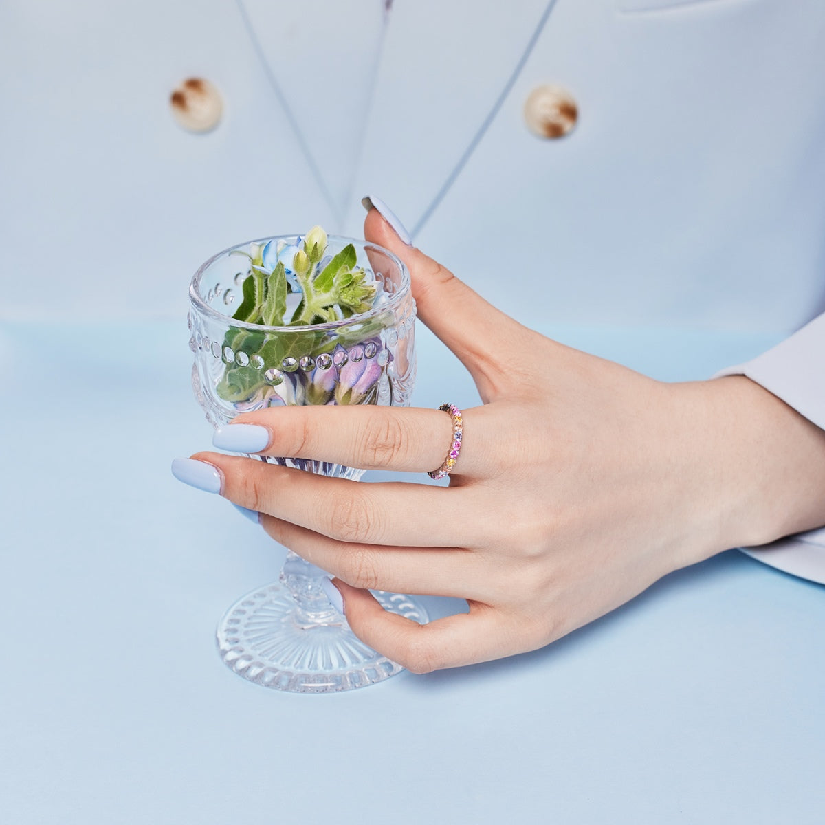 [AuraEcho]Dazzling Resplendent Round Cut Party Ring