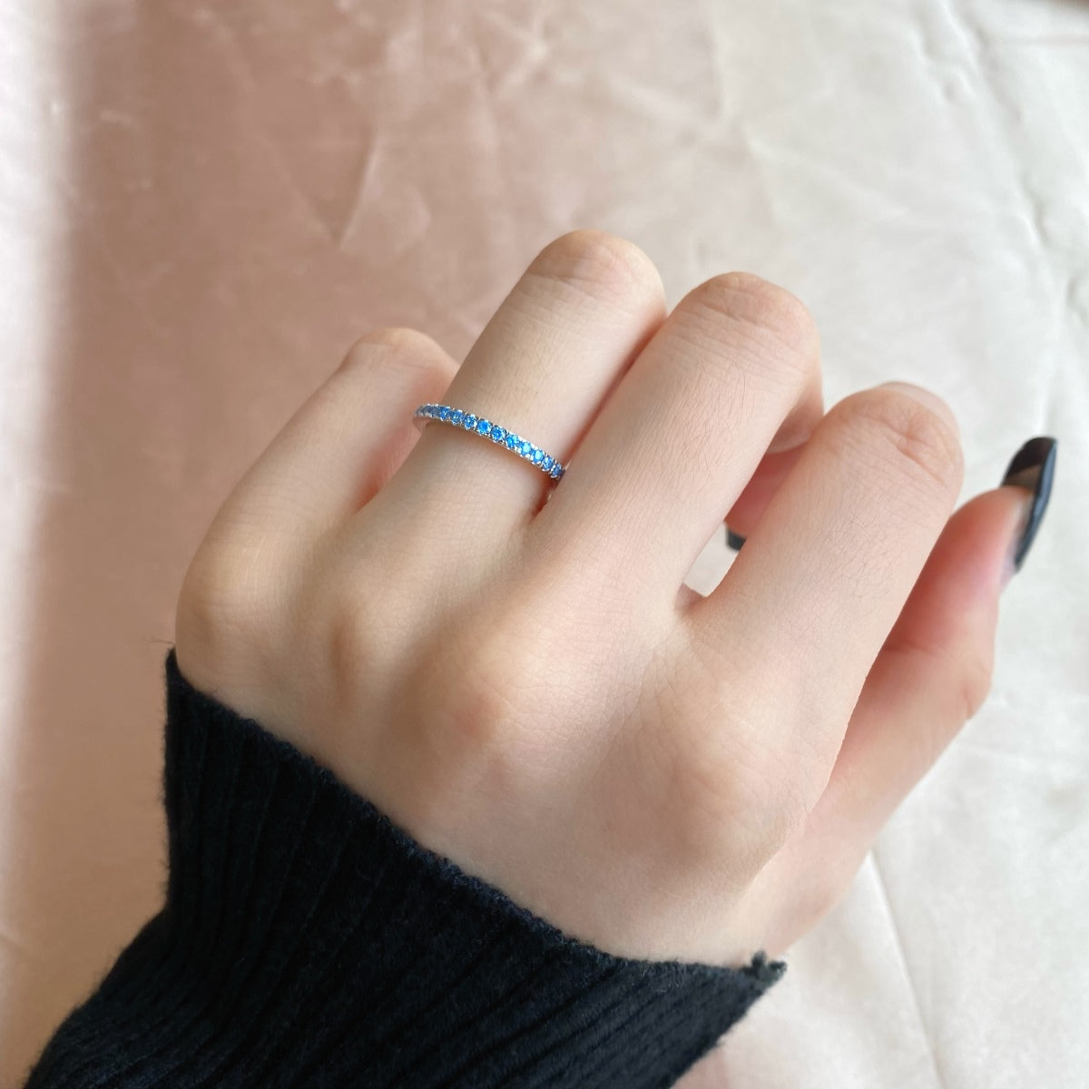[AuraEcho]Delicate Sparkling Round Cut Daily Ring