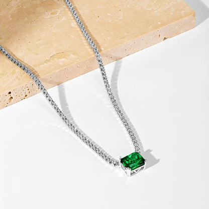 [AuraEcho]4.0 Carat Elegant Radiant Cut Necklace