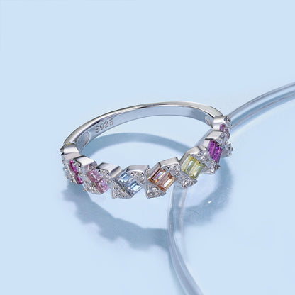 [AuraEcho]Delicate Vibrant Emerald Cut Daily Ring