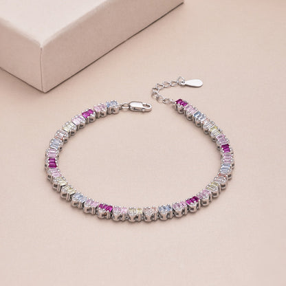 [AuraEcho]Delicate Colorful Emerald Cut Party Bracelet