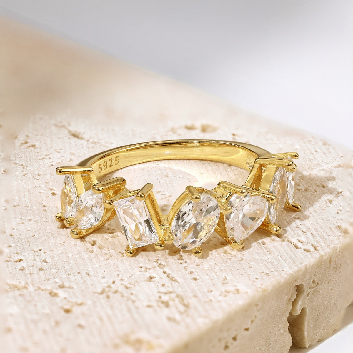 [AuraEcho]Delicate Multi Cut Ring