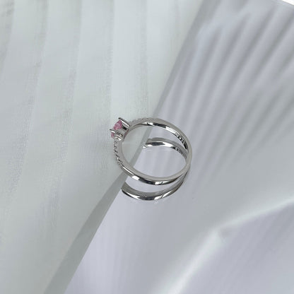 [AuraEcho]0.5 Carat CaratEternity Charming Heart Shape Lover Ring