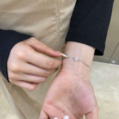 [AuraEcho]Dazzling Round Cut Shape Bracelet