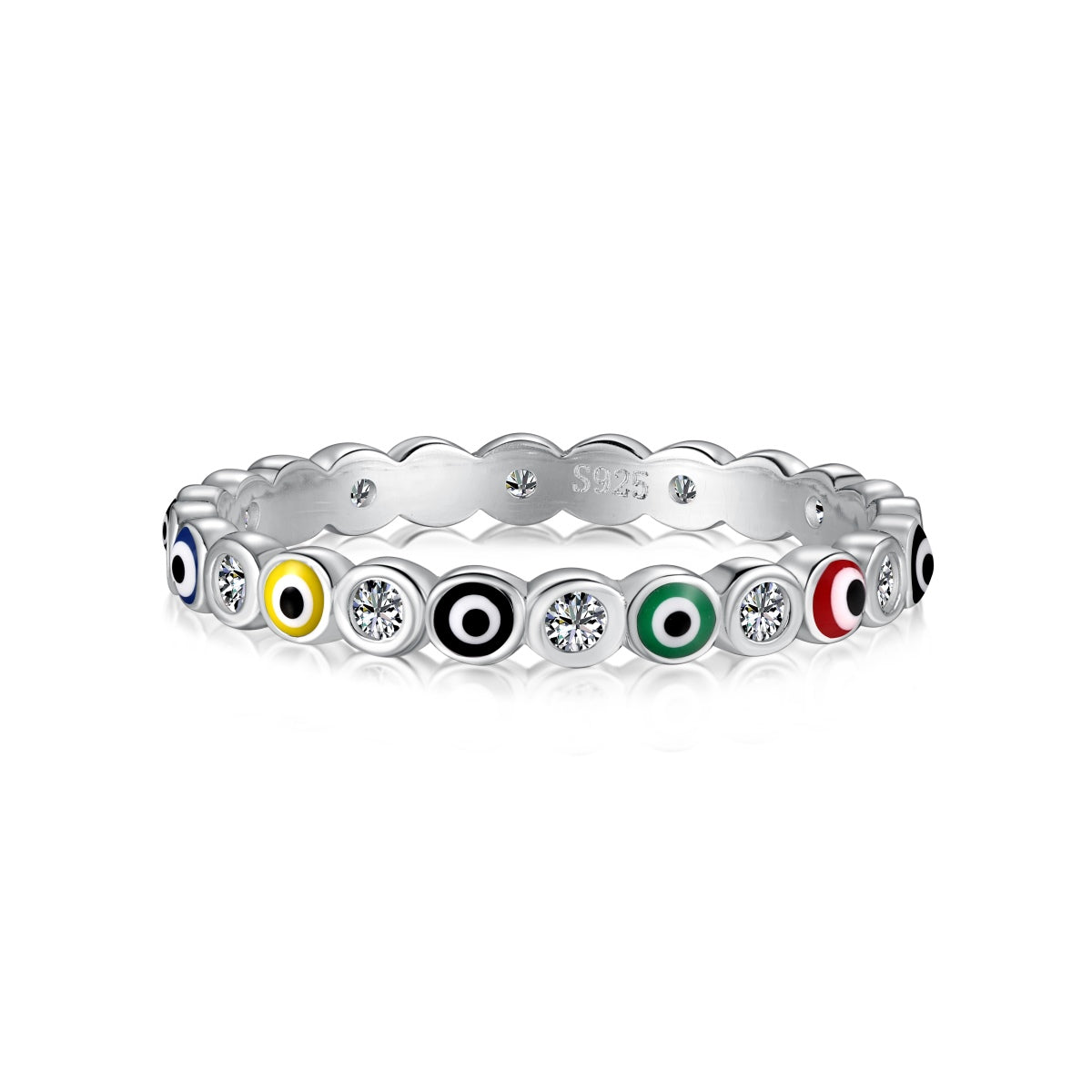 [AuraEcho]Sparkling Vibrant Round Shape Daily Ring