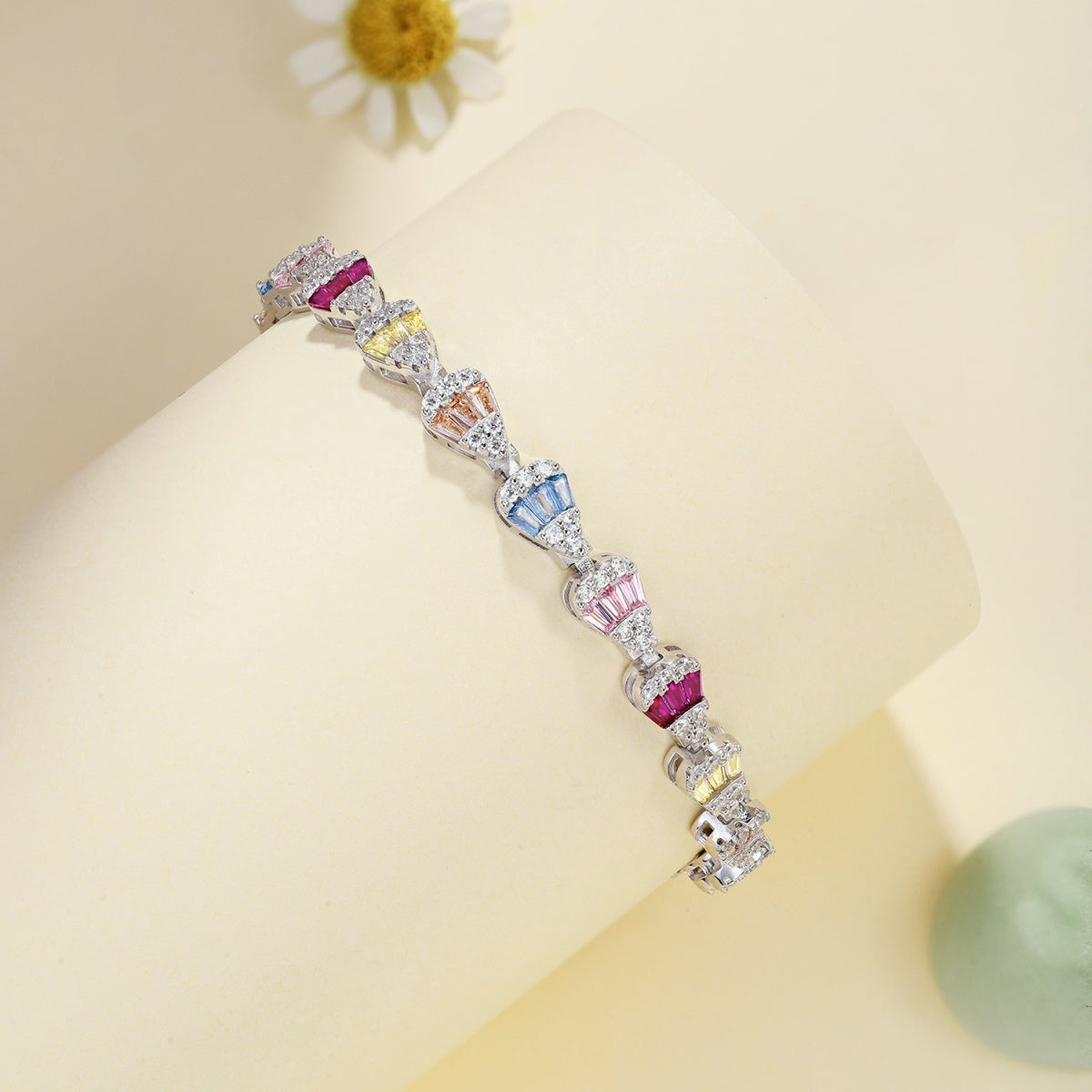 [AuraEcho]Radiant Water Drop Shape Daily Bracelet