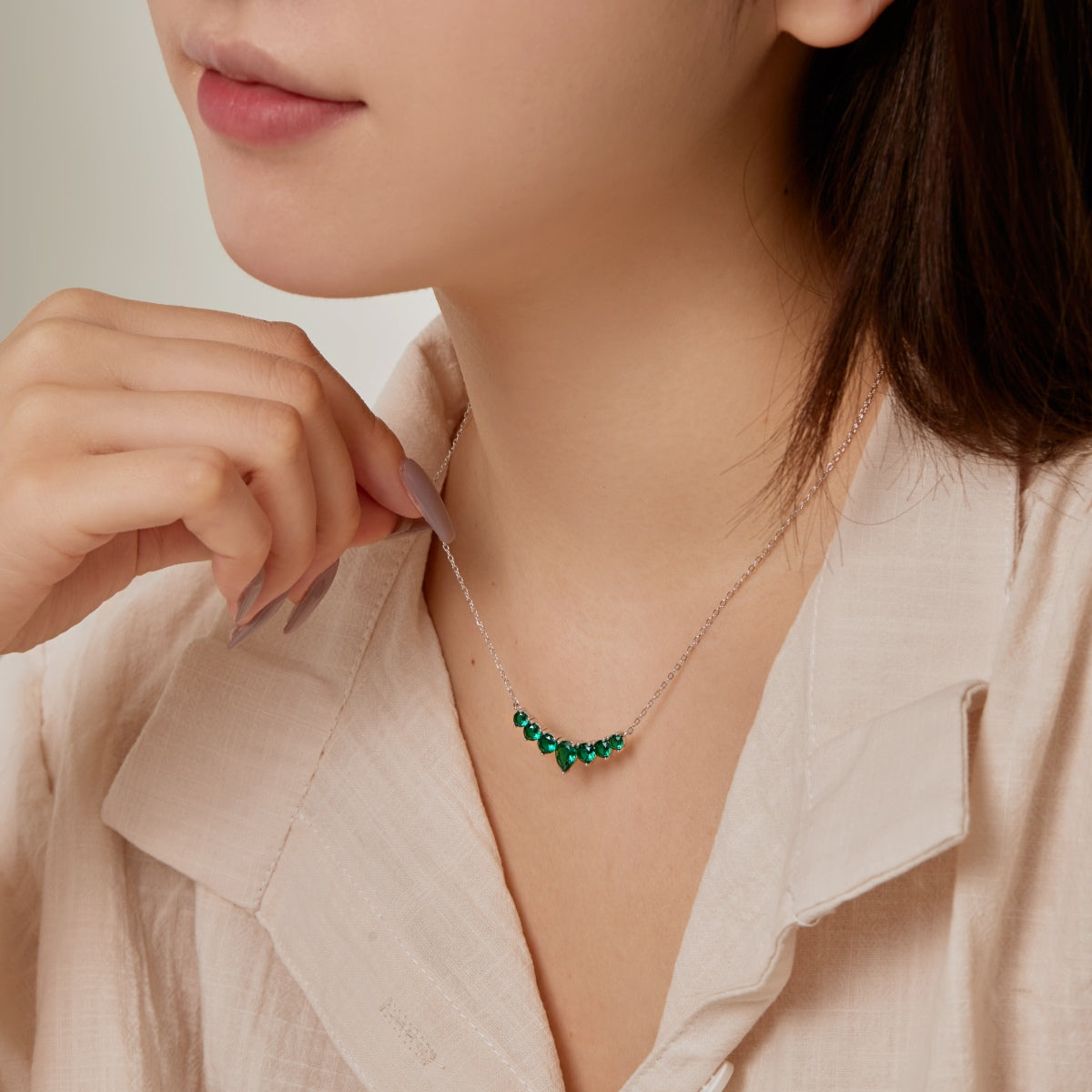 [AuraEcho]Dainty Colorful Heart Necklace
