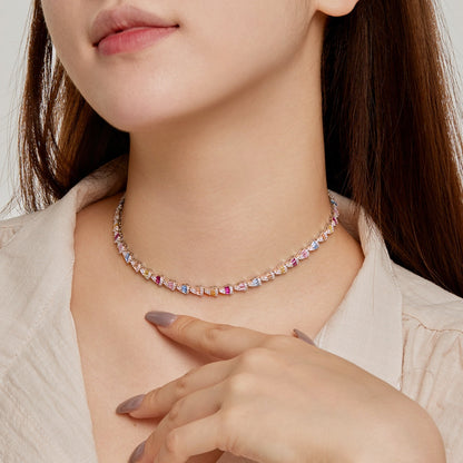 [AuraEcho]Radiant Colorful Rainbow Necklace