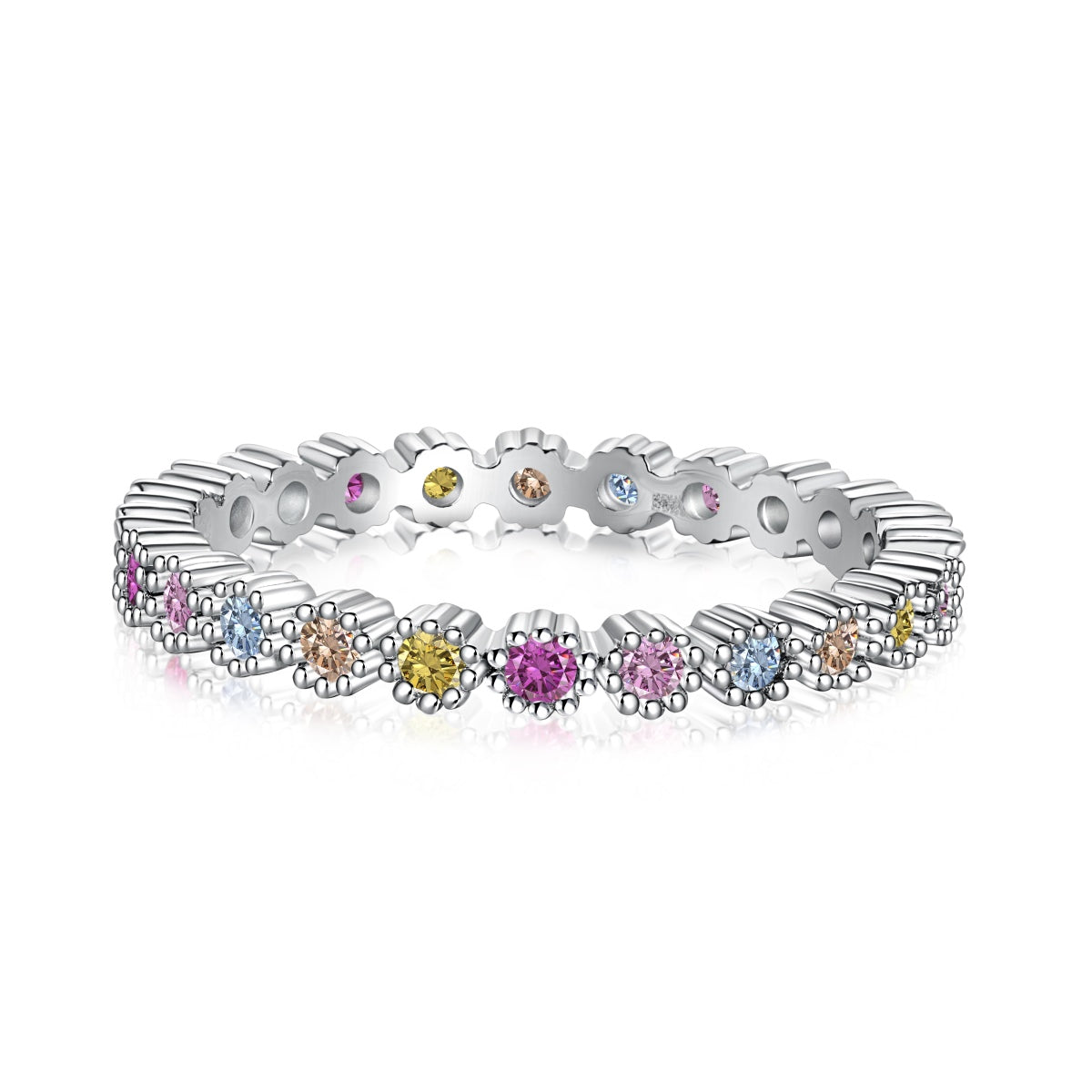 [AuraEcho]Exquisite Colorful Round Cut Party Ring