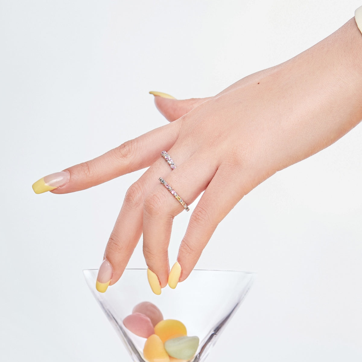 [AuraEcho]Charming Colorful Round Cut Daily Ring