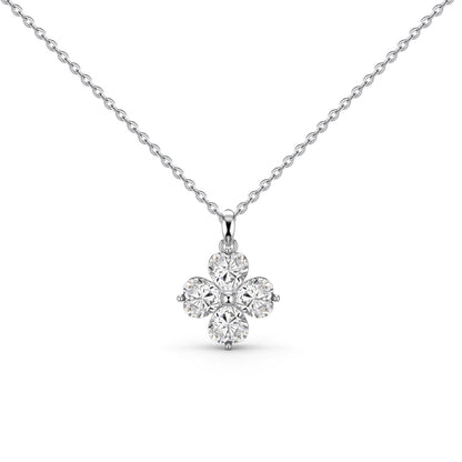 [AuraEcho]Heart-Shaped Four-Leaf Clover Bead Necklace