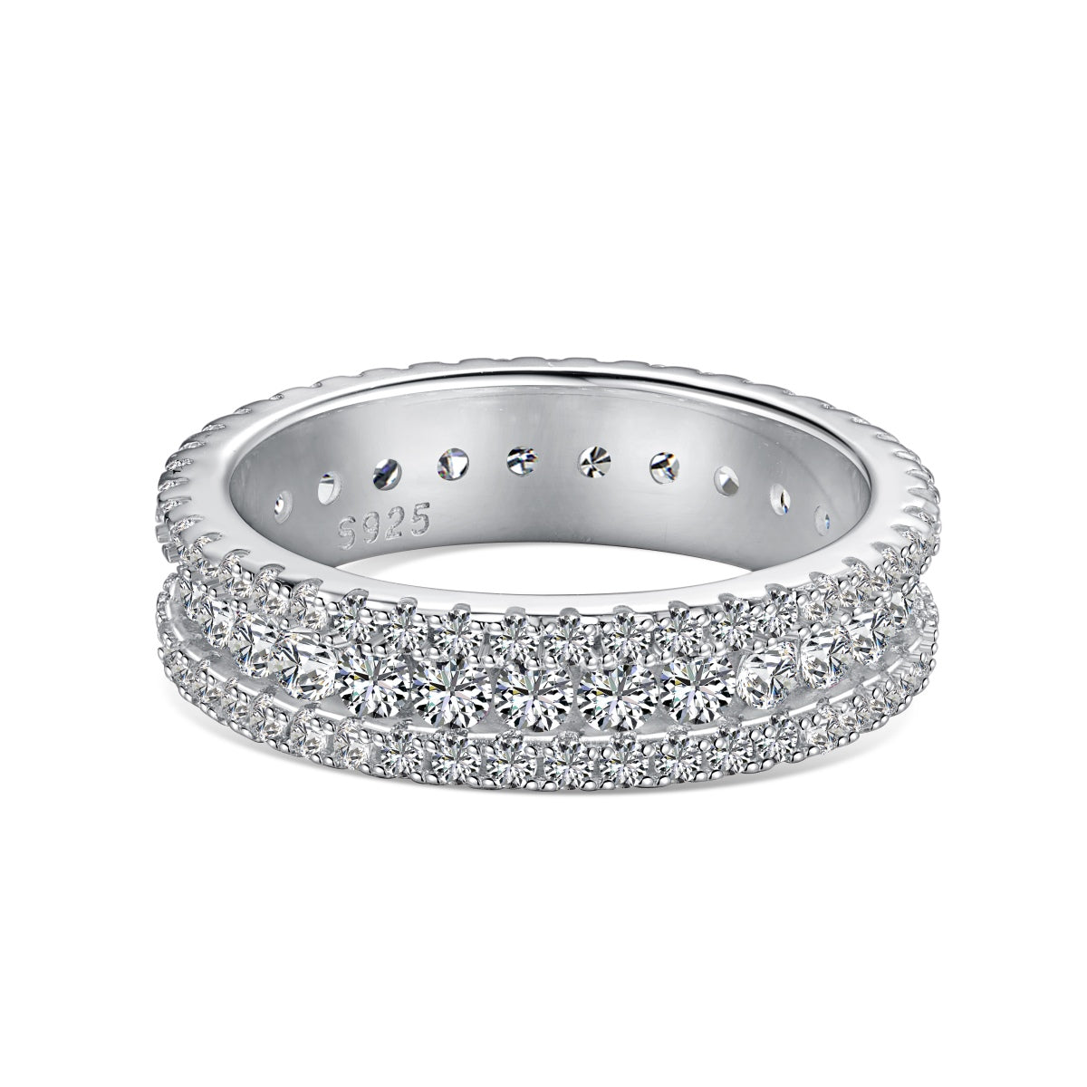 [AuraEcho]Delicate Colorful Round Cut Daily Ring