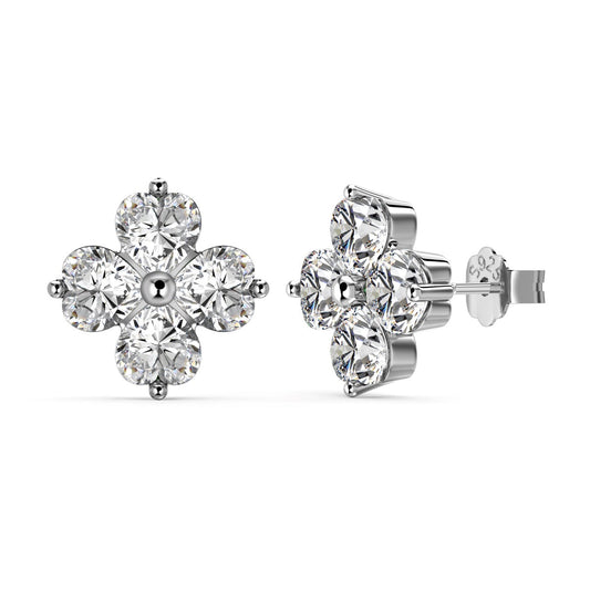 [AuraEcho]Four-Leaf Clover Ball Earrings