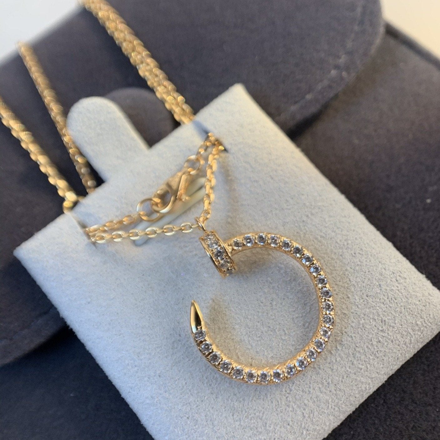 [AuraEcho]JUSTE NECKLACE PINK GOLD DIAMONDS