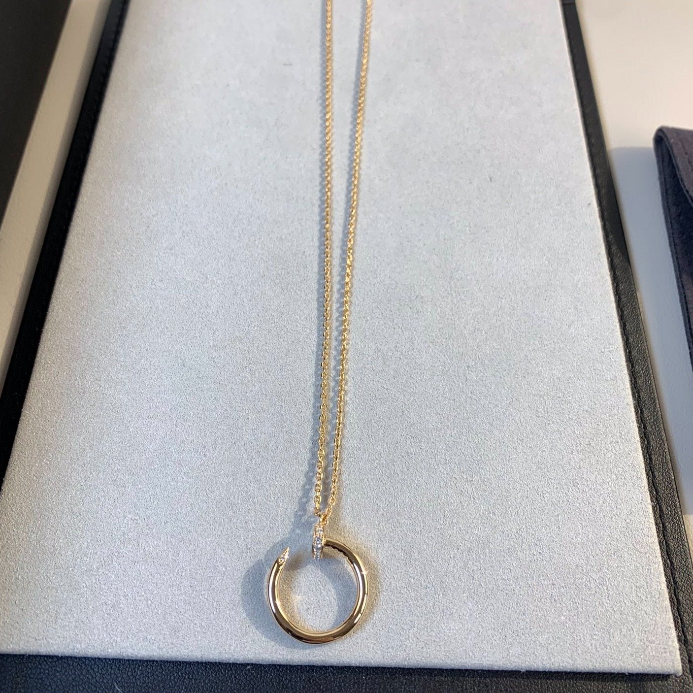 [AuraEcho]JUSTE NECKLACE PINK GOLD