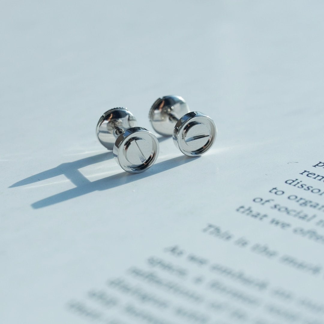 [AuraEcho]LOVE EARRINGS SILVER 10MM