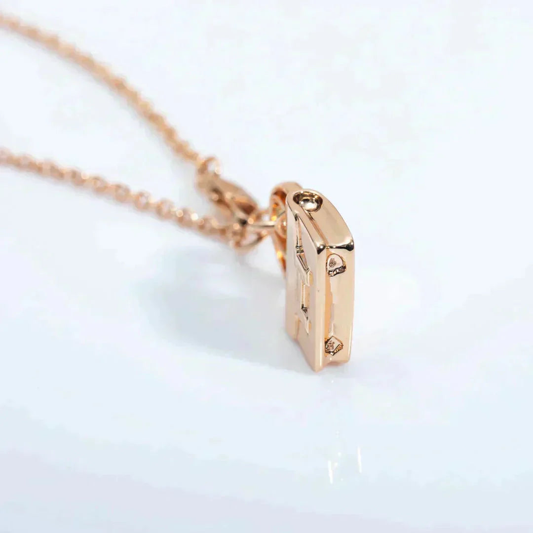 [AuraEcho]AMULETTE PEDANT ROSE GOLD NECKLACE