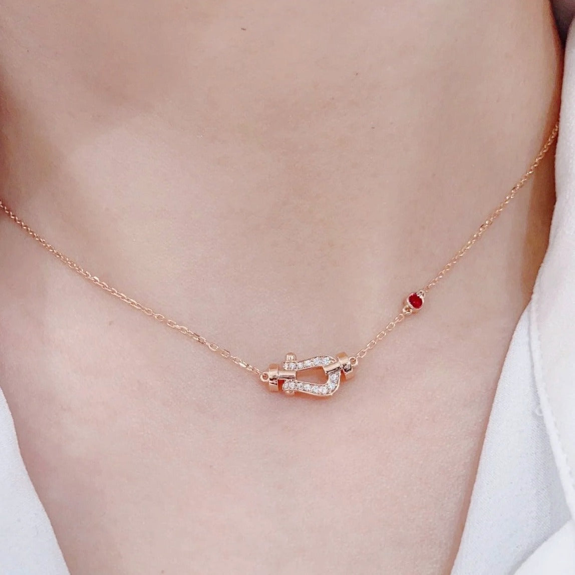 [AuraEcho]FORCE 10 DIAMOND PINK GOLD NECKLACE