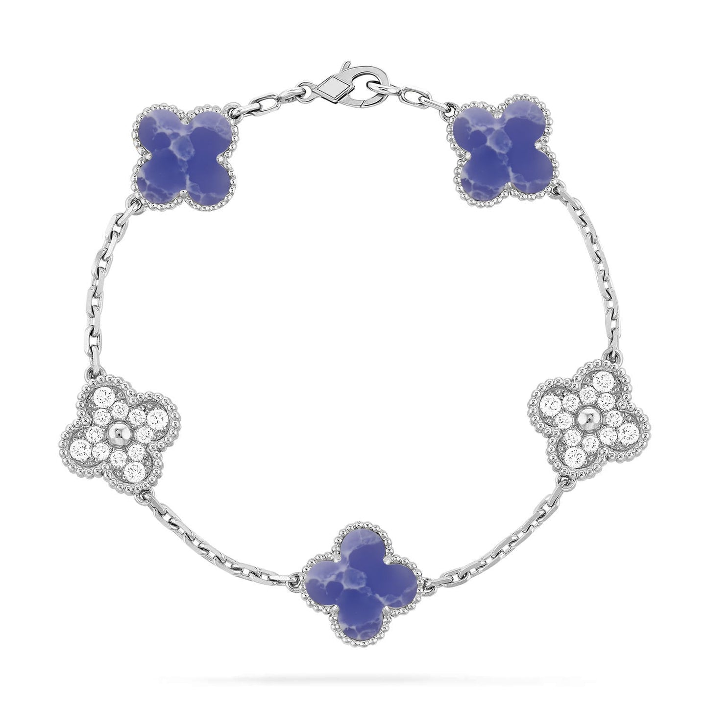[Auraecho]CLOVER 5 MOTIF BLUE VEINS BRACELET COLLECTION
