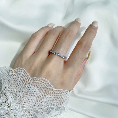 [AuraEcho]Sparkling Round Cut Tennis Ring