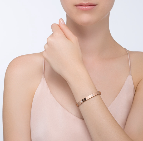 [AuraEcho]LOVE BRACELET 6.1MM 4 DIAMONDS
